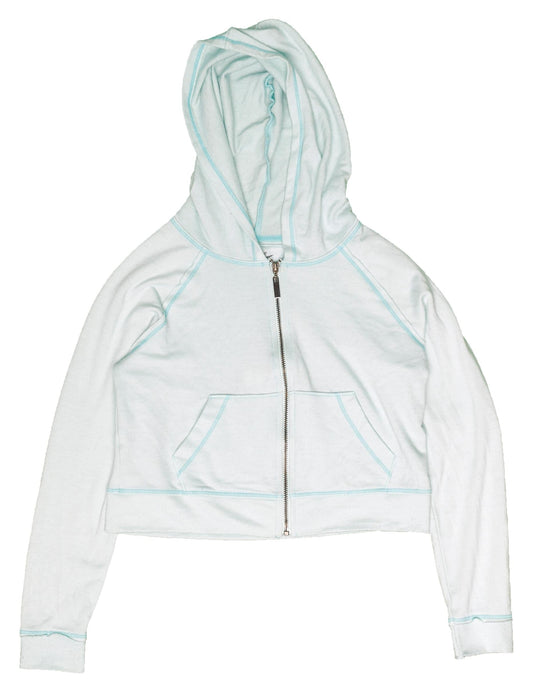 Heather Cropped Hooded Jacket