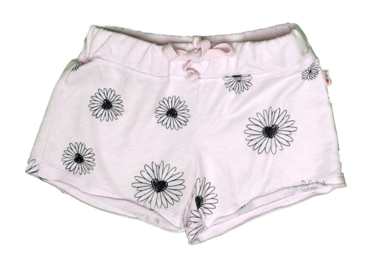 Raw-Edged Shorts with Back Pocket (Daisy Pattern)