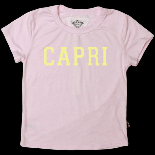 "CAPRI" Signature Cap Sleeve Tee