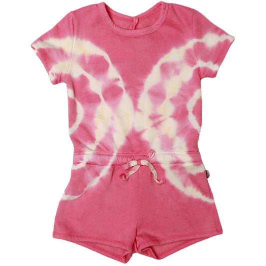 Easy Romper (Pink Ripples Tie-Dye)