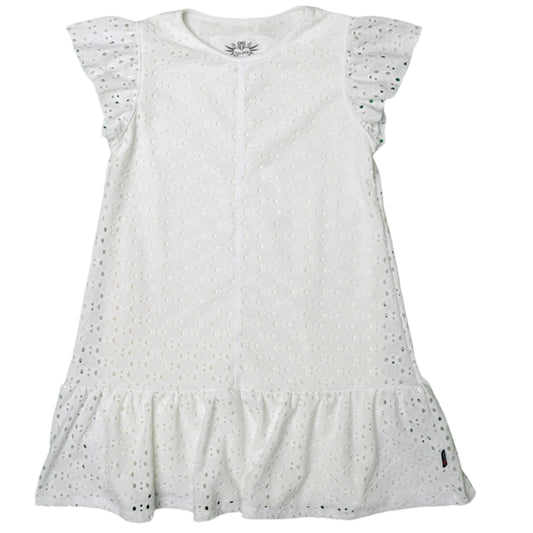 Ruffle-Sleeve Ruffle Dress