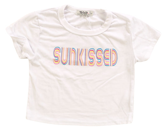 Crop Baby Tee ("SUNKISSED")