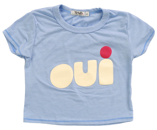 Crop Baby Tee ("oui")