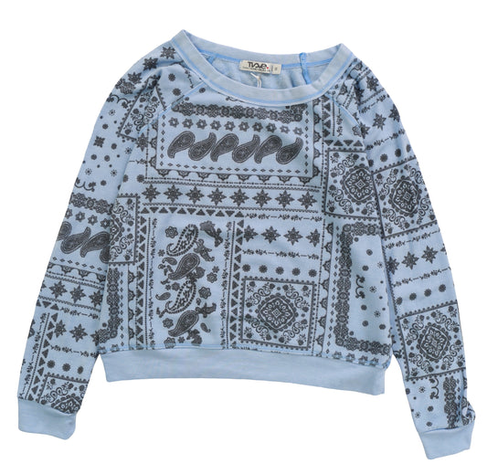Raglan Crew Top (Bandana Pattern)