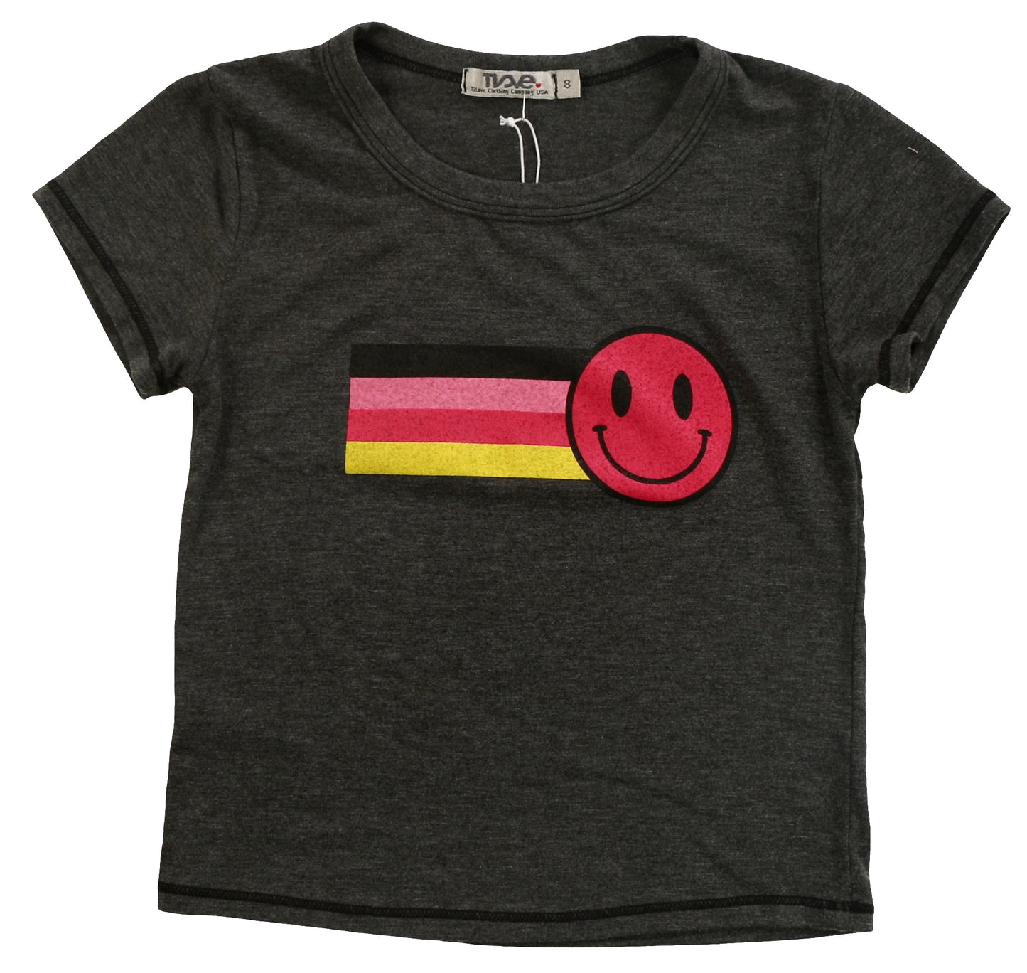 Signature Cap Sleeve Tee (Retro Stripes Print)