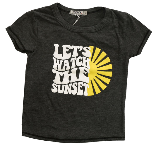 Signature Cap Sleeve Tee ("LET'S WATCH THE SUNSET")