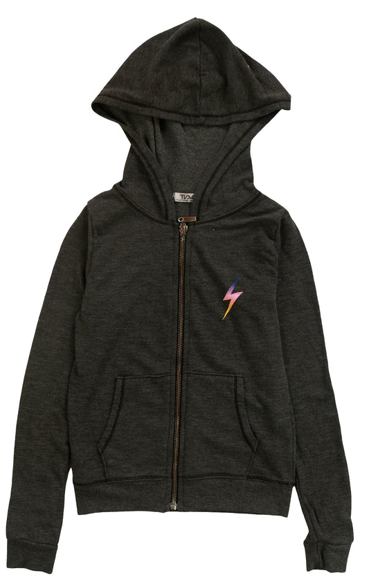 Hooded Jacket (Mini Ombre Bolt Print)