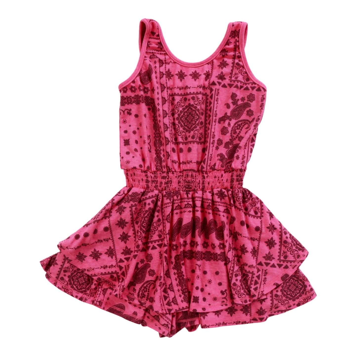 Double-Layer Tank Romper (Bandana Pattern)