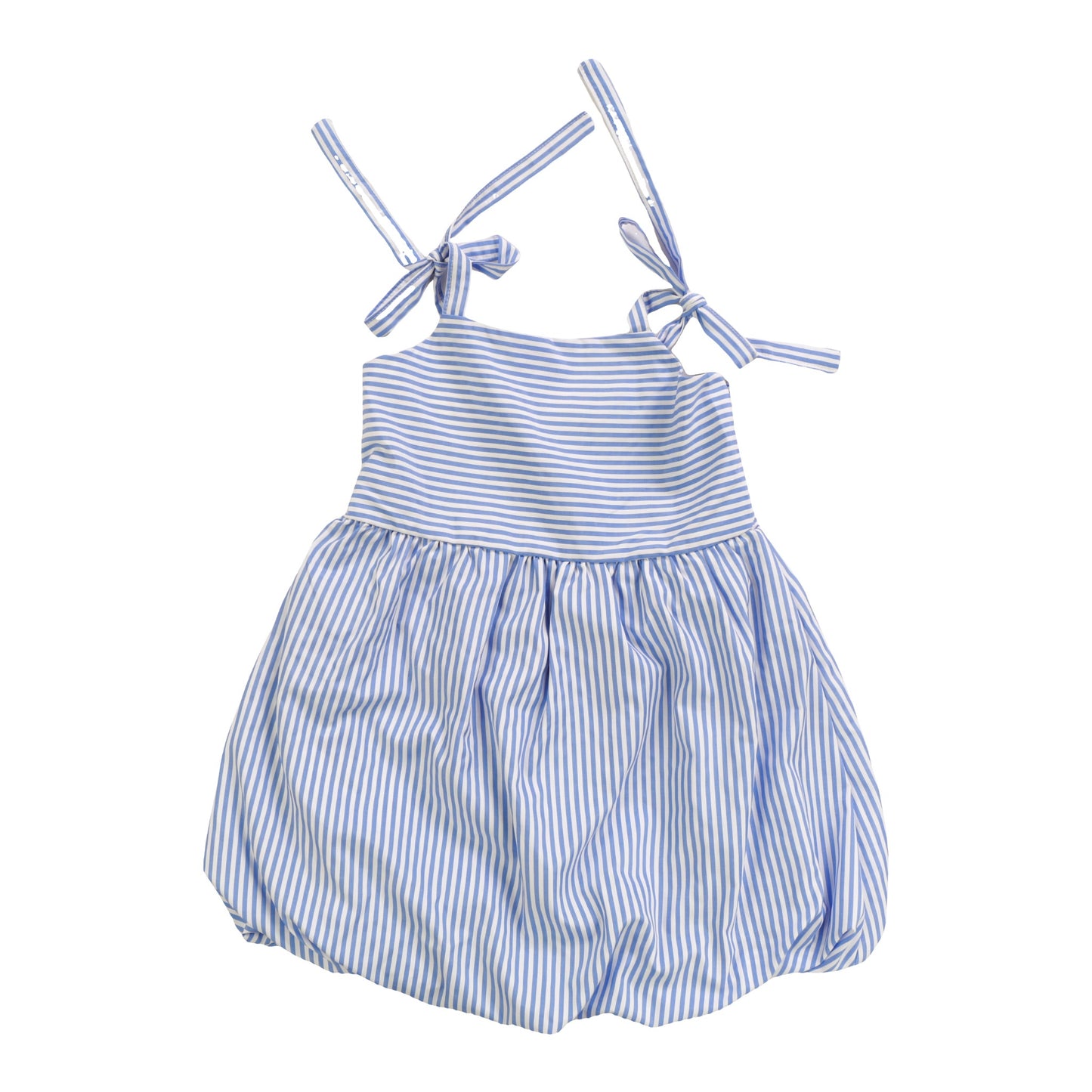 Bubble Skirt Dress (Blue Stripes)