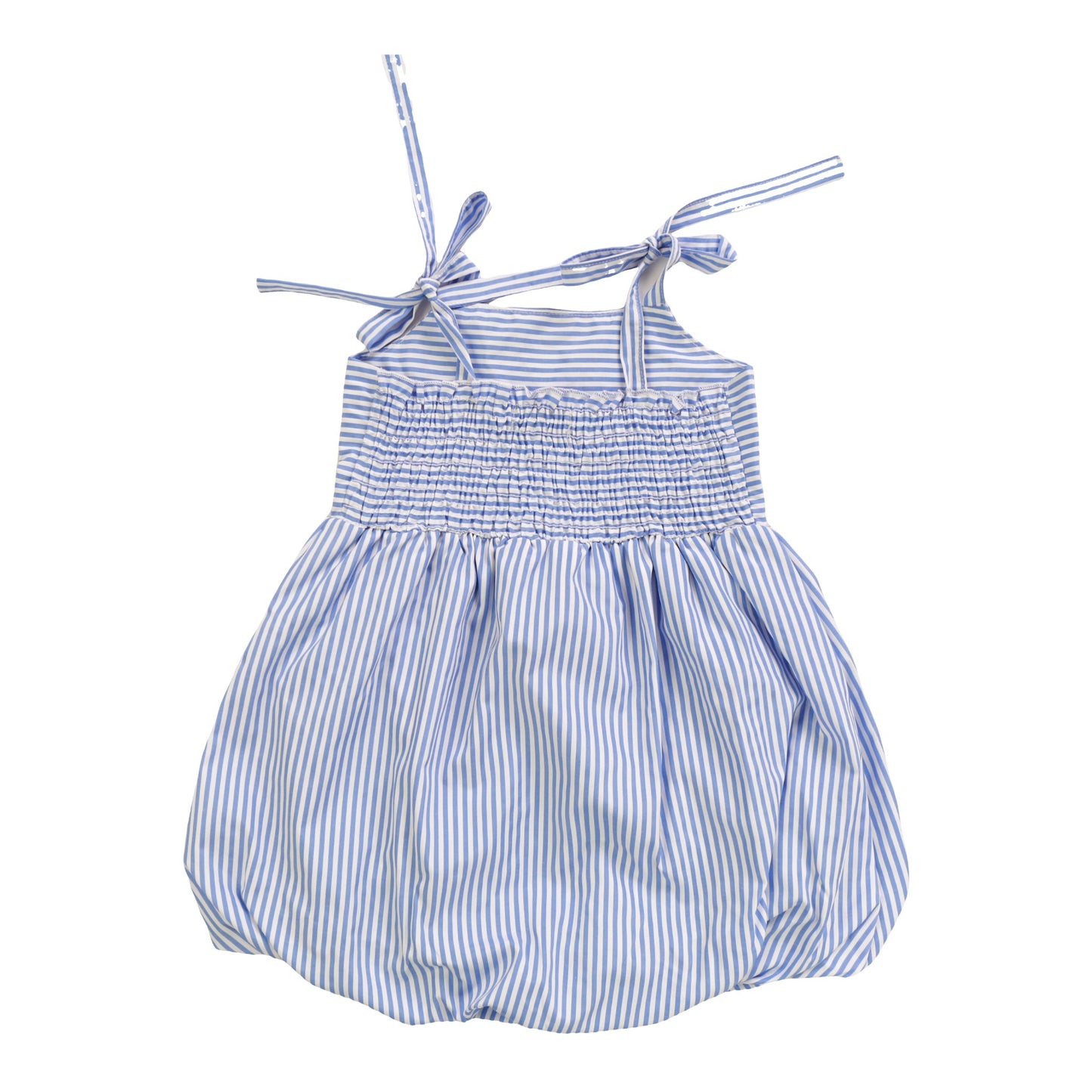 Bubble Skirt Dress (Blue Stripes)