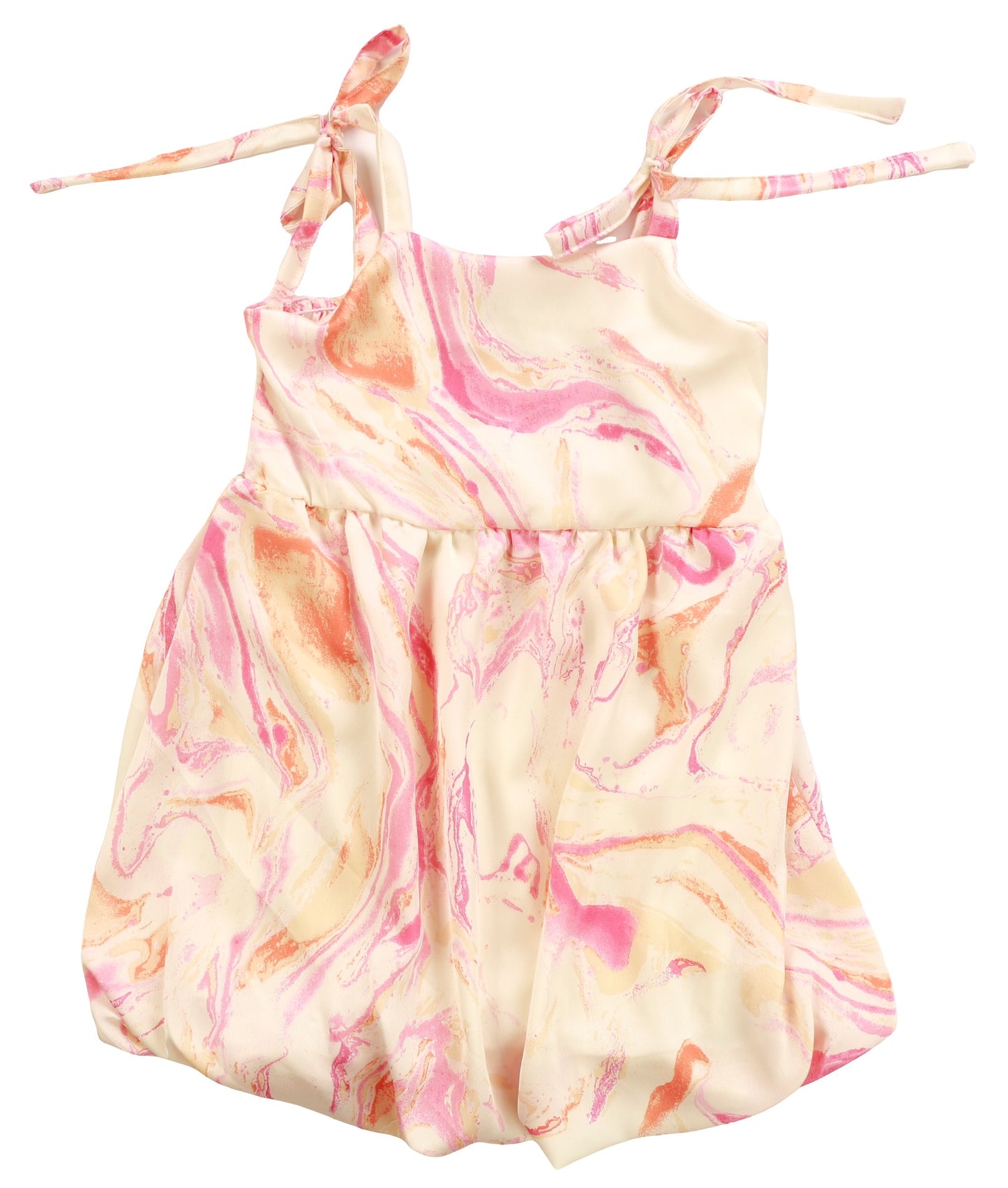 Bubble Skirt Dress (Pink Marble)
