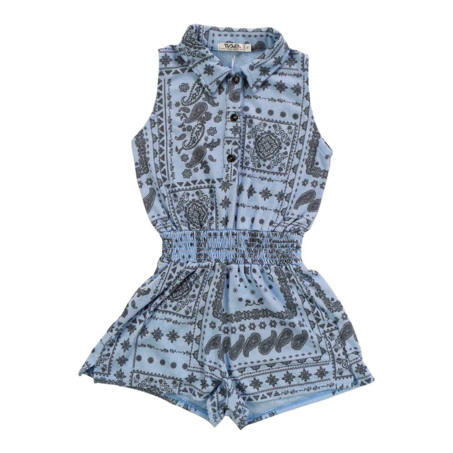 Collared Romper (Bandana Pattern)