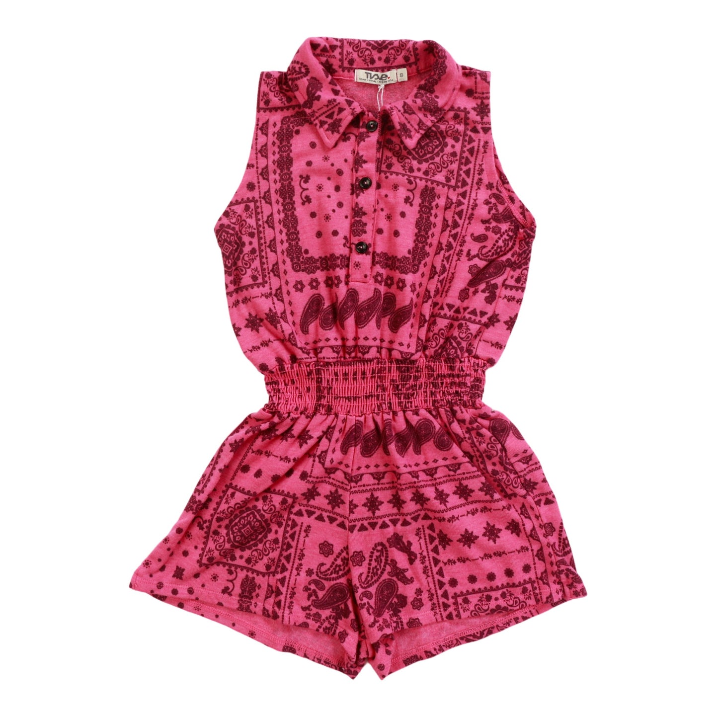 Collared Romper (Bandana Pattern)