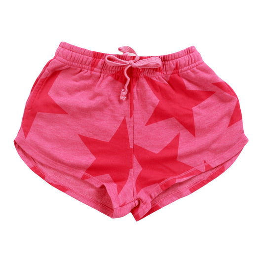 Athletic Shorts (Large Pink Stars Pattern)