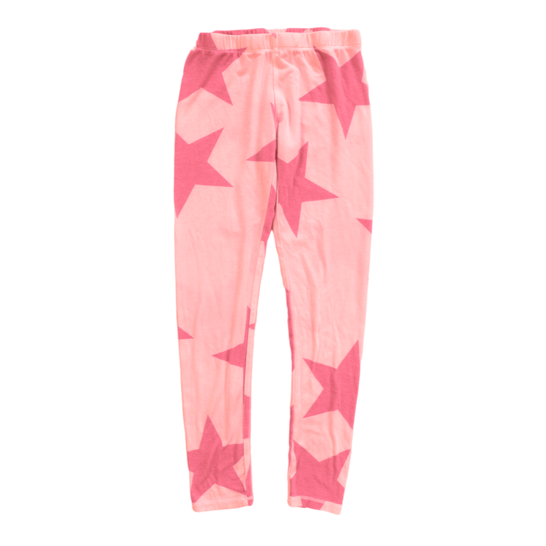 Leggings (Large Pink Stars Pattern)