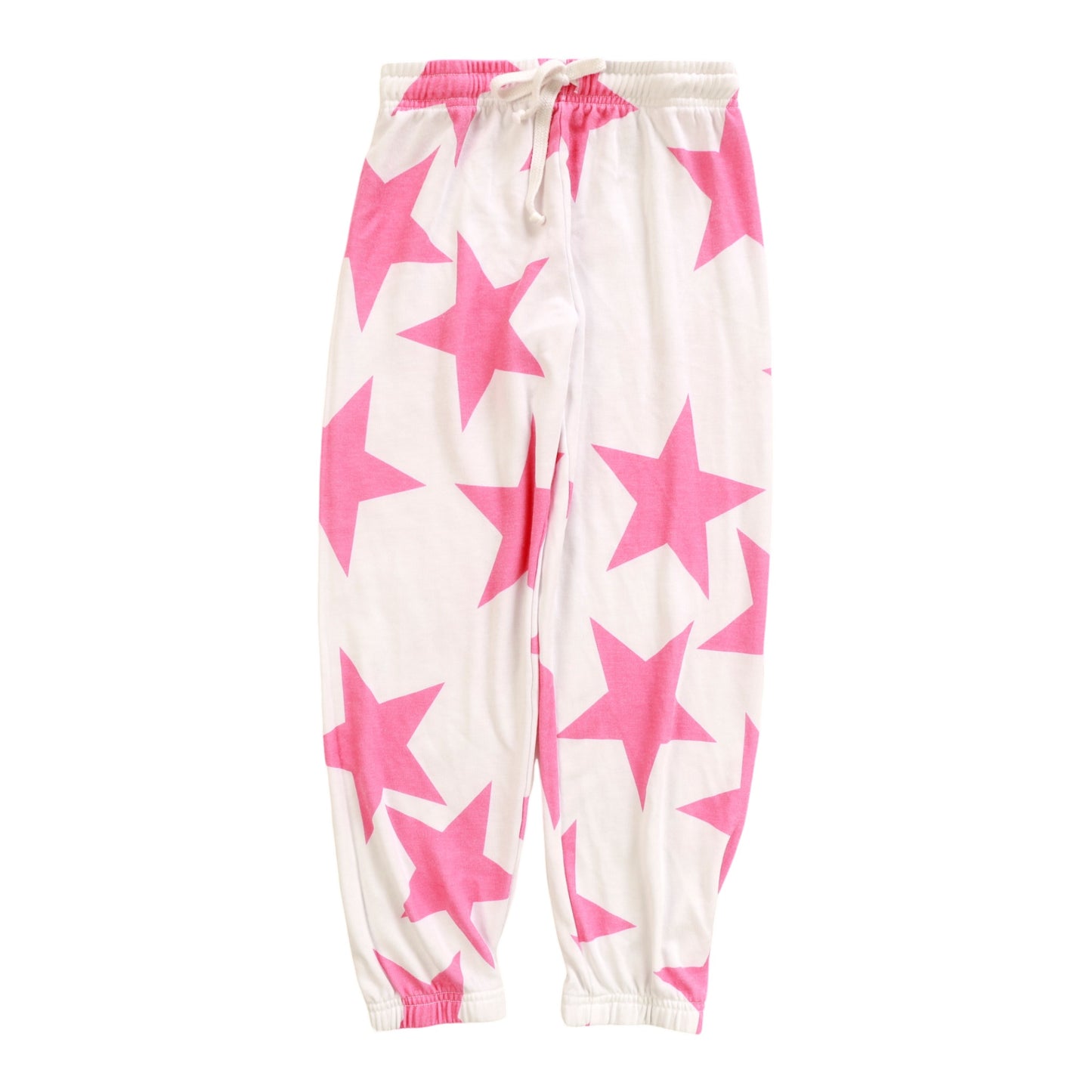 Athletic Pants (Large Pink Stars Pattern)