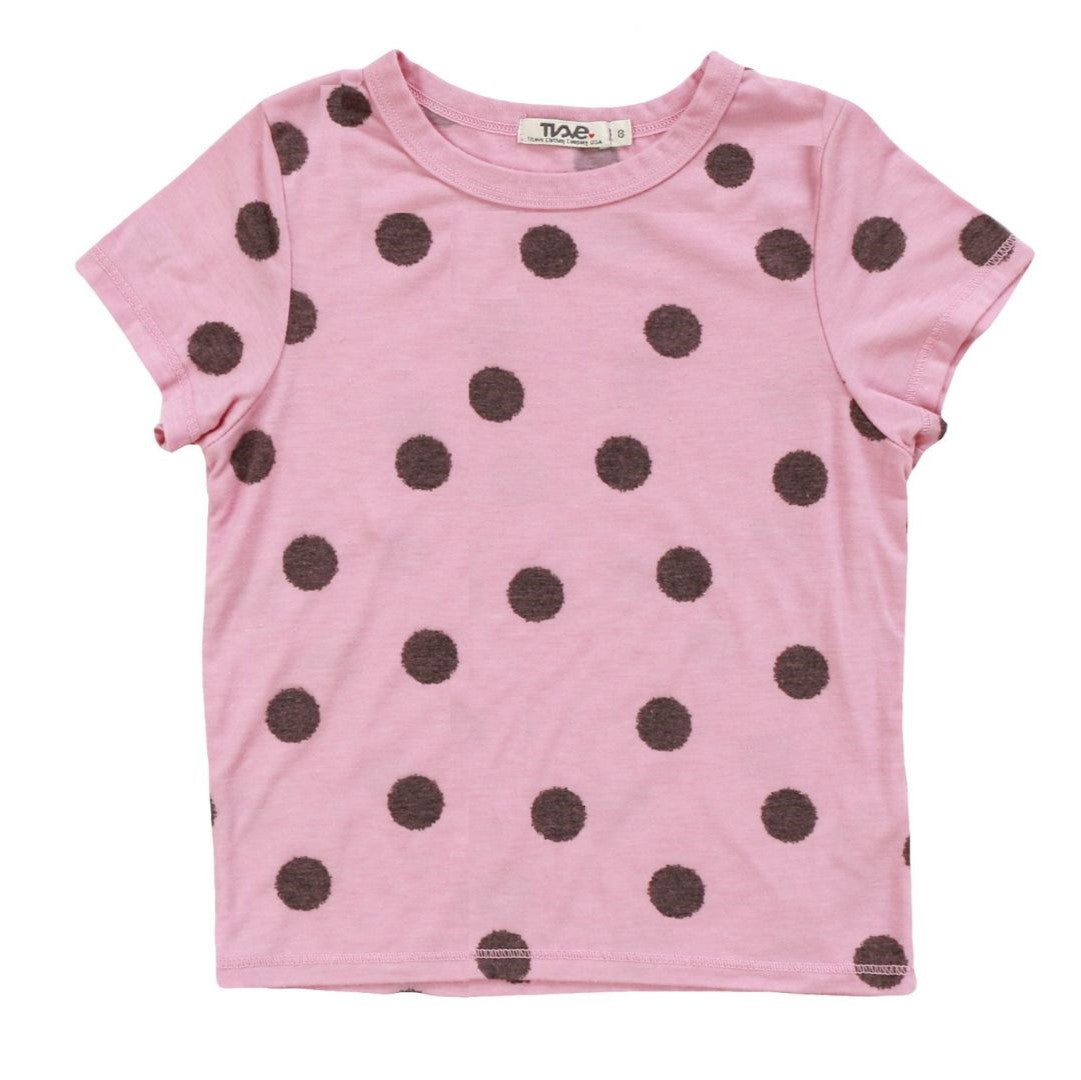 Heather Signature Cap Sleeve Tee (Polka Dot Pattern)
