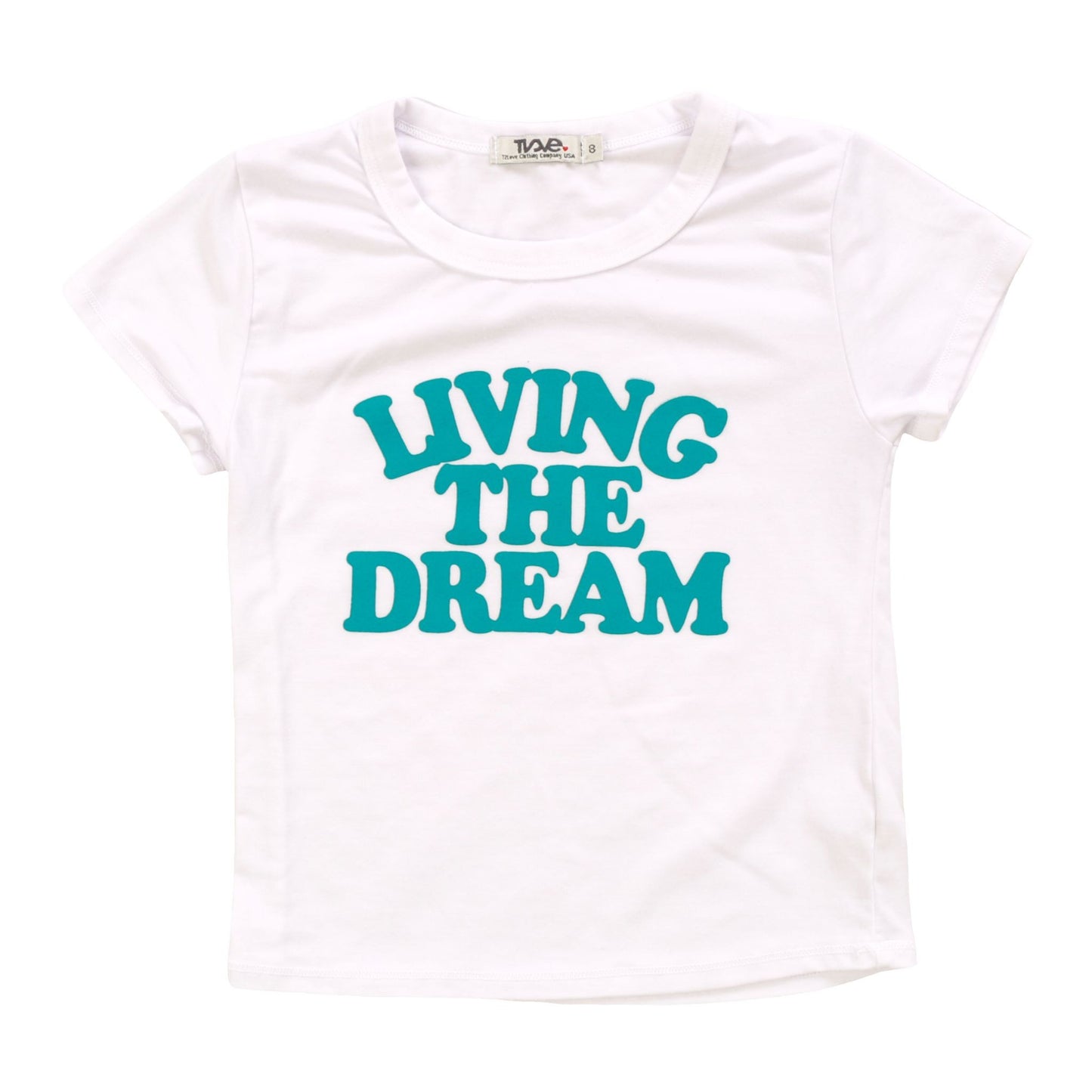 Signature Cap Sleeve Tee ("LIVING THE DREAM")