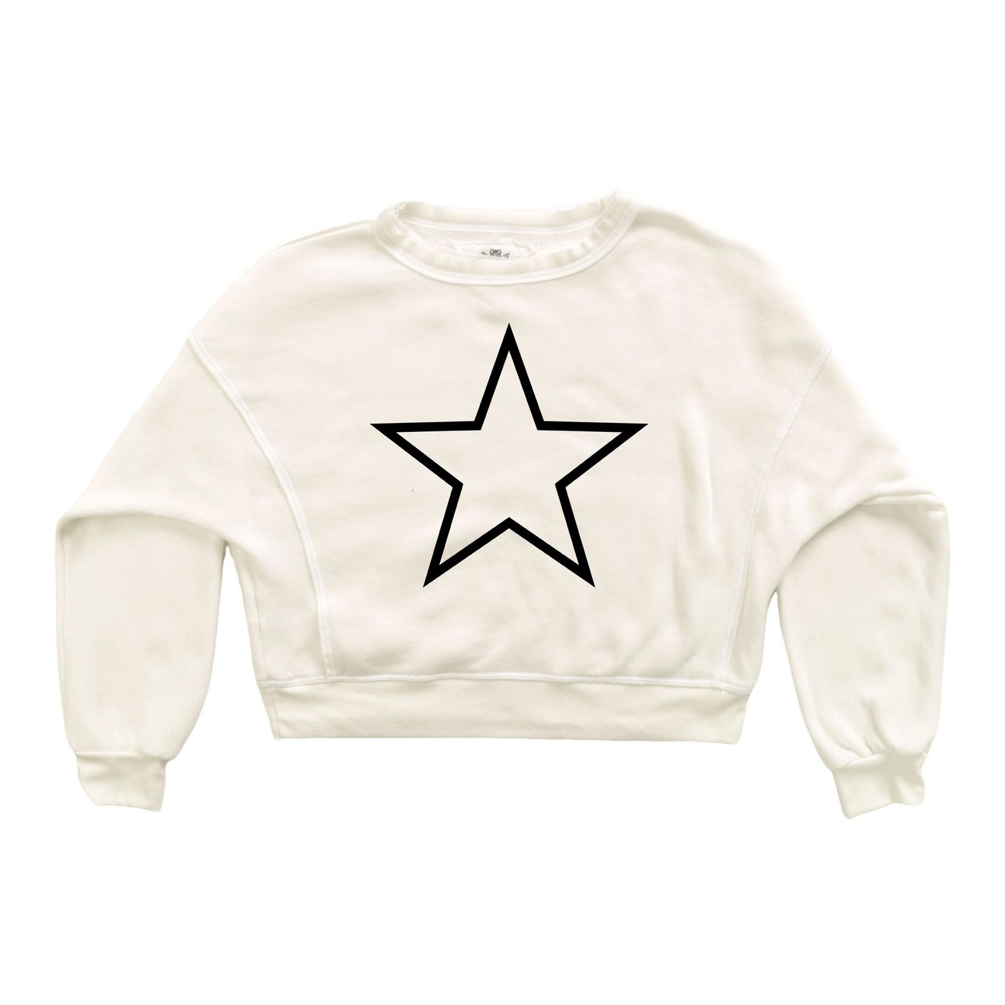 Heather Dolman Sweater Top (Outline Star Print)