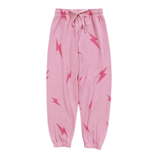 Athletic Pants (Pink Bolt Pattern)