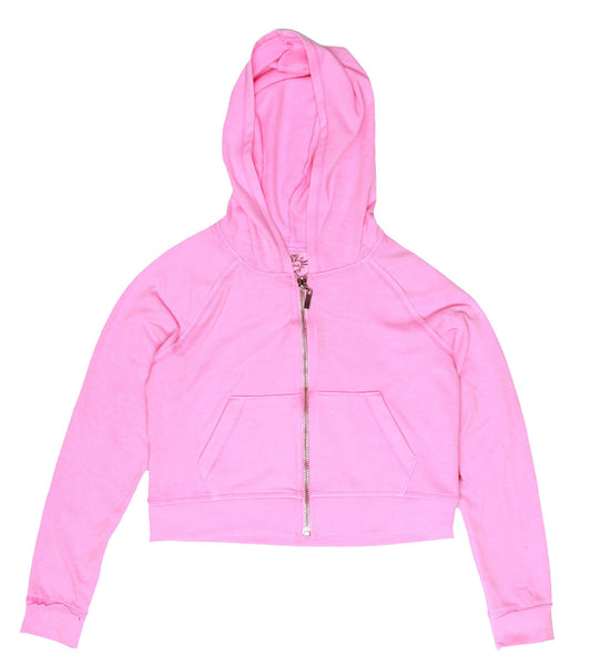 Heather Cropped Hooded Jacket
