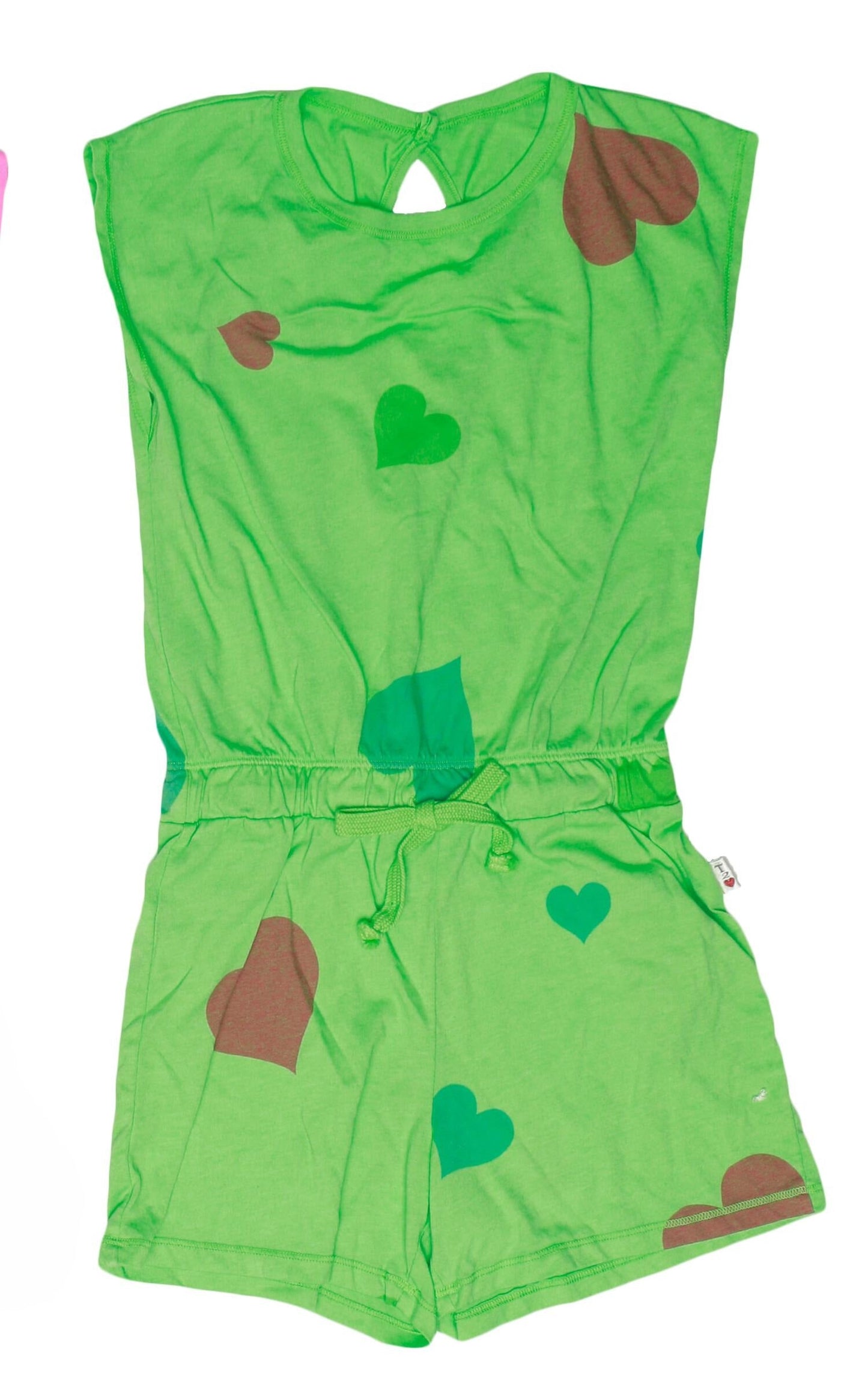 Sleeveless Romper (Colored-Hearts Pattern)