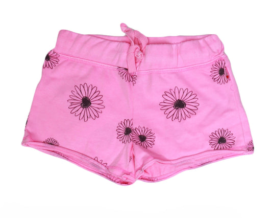 Raw-Edged Shorts with Back Pocket (Daisy Pattern)