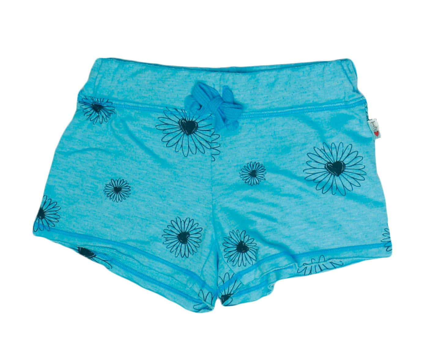 Raw-Edged Shorts with Back Pocket (Daisy Pattern)
