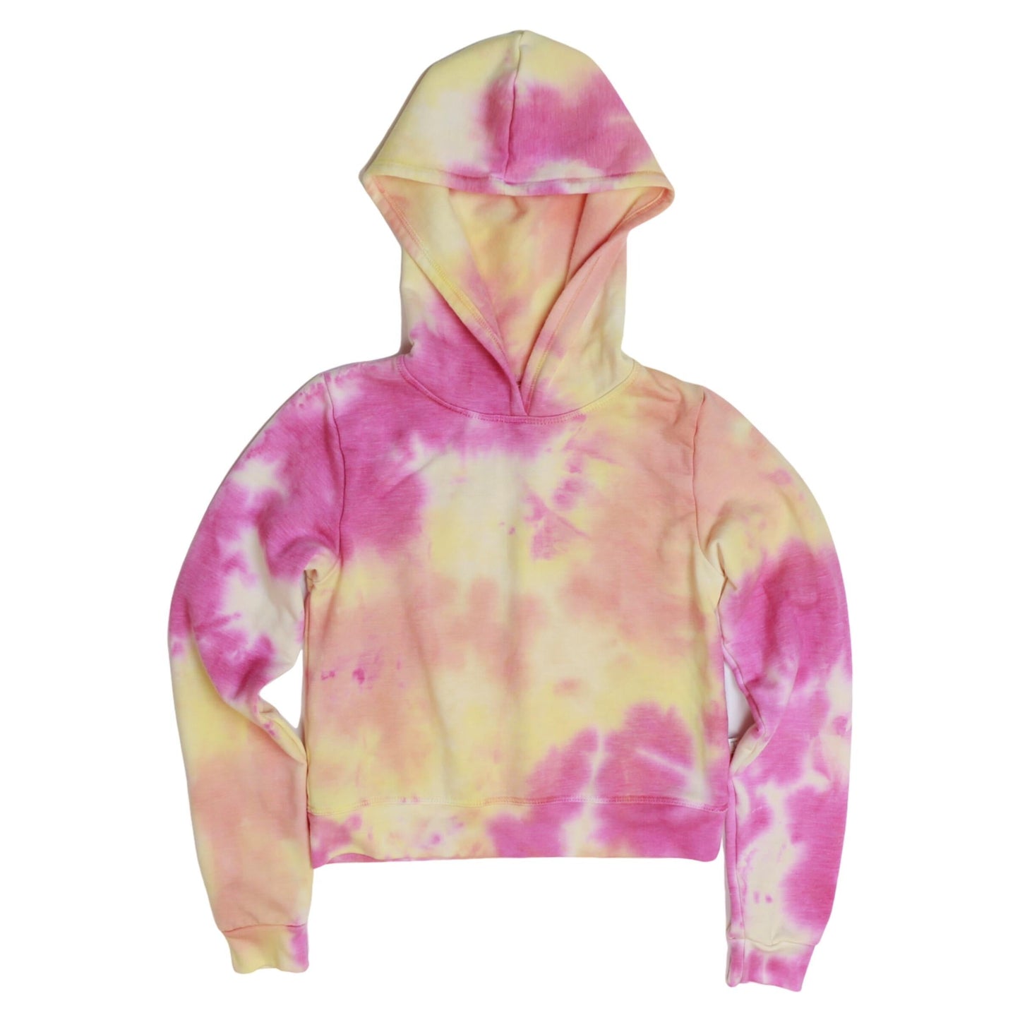 Hooded Pullover (Pink-Orange-Yellow Tie-Dye)