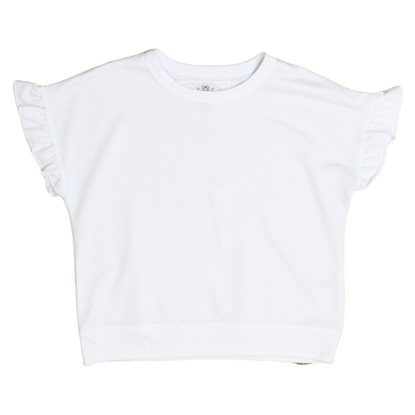 Heather Ruffle-Sleeve Banded Top