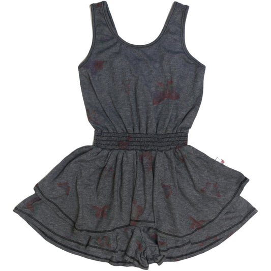 Double-Layer Tank Romper (Colorful Butterfly Pattern)