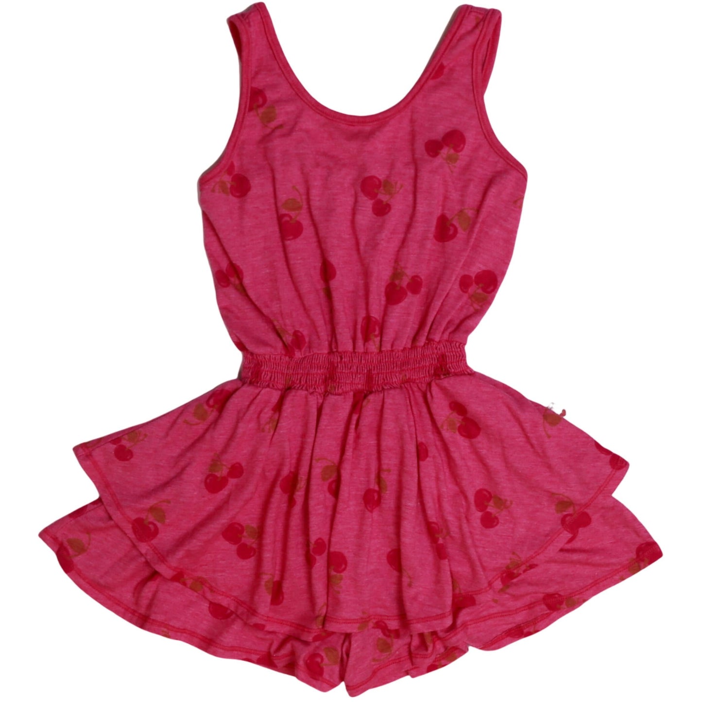 Double-Layer Tank Romper (Cherry Pattern)