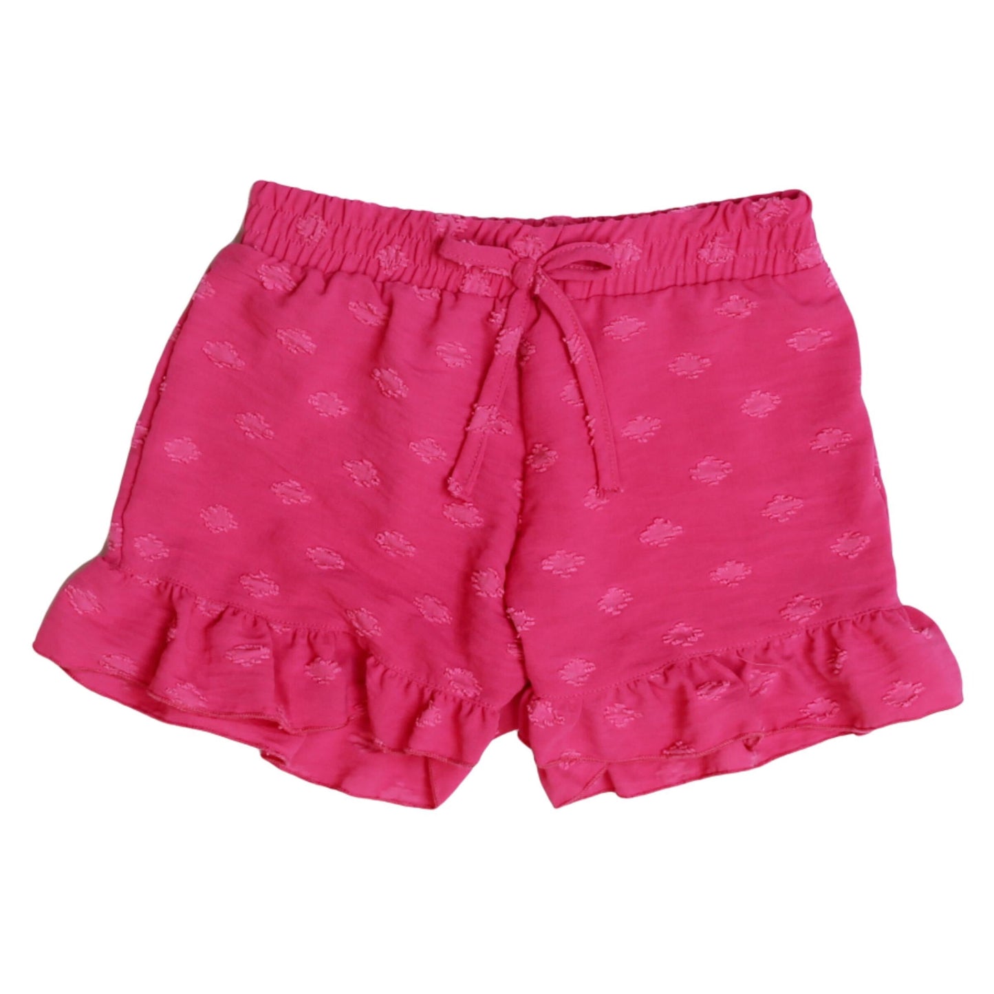 Ruffle-Edged Drawstring Shorts