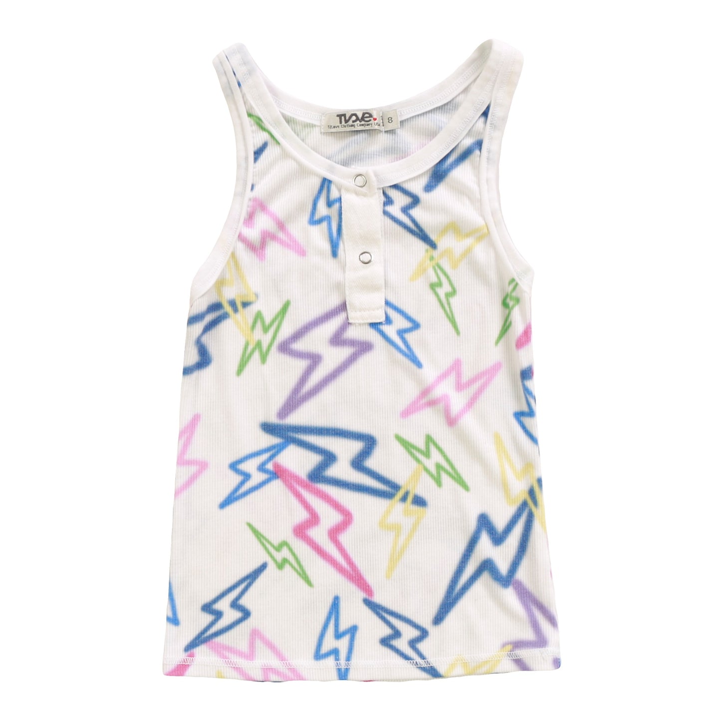 Snap Button Tank (Mixed Color Bolts Pattern)