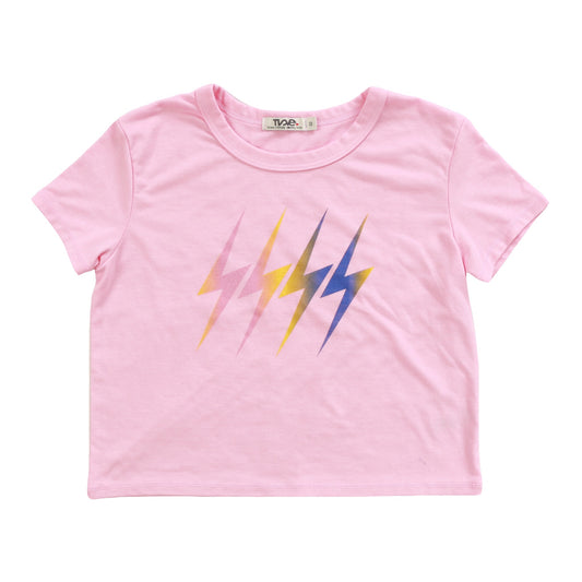 Boxy Top (4 Multi-Colored Bolts Print)