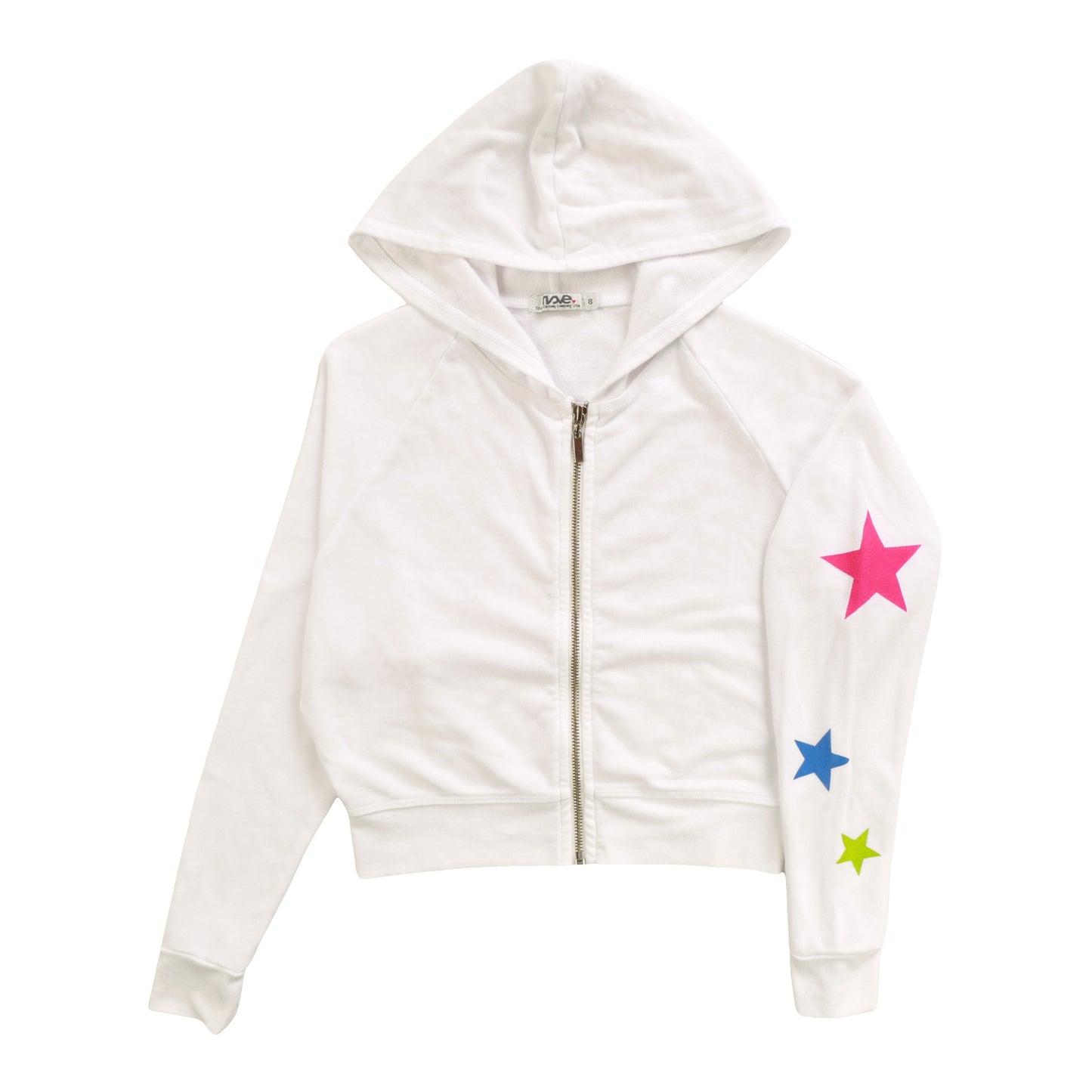 Wide Cropped Hooded Jacket (3-Star Print)