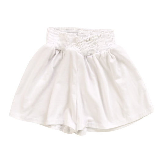 Heather Criss-Cross Smocked Shorts