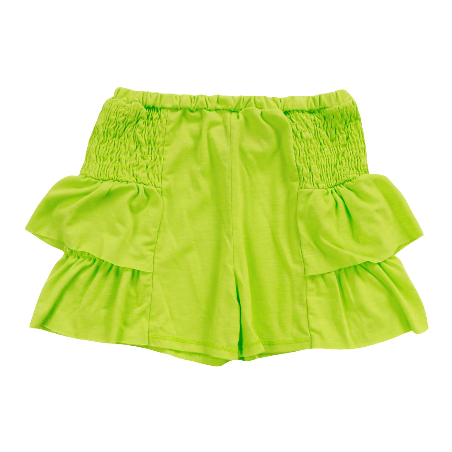 Heather Smocked Side Ruffle Shorts