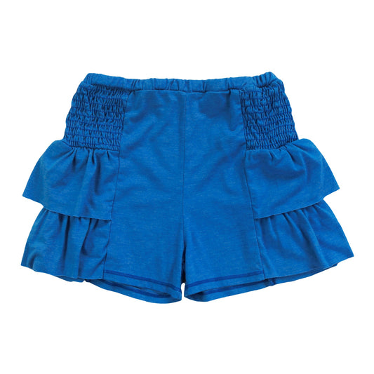 Heather Smocked Side Ruffle Shorts