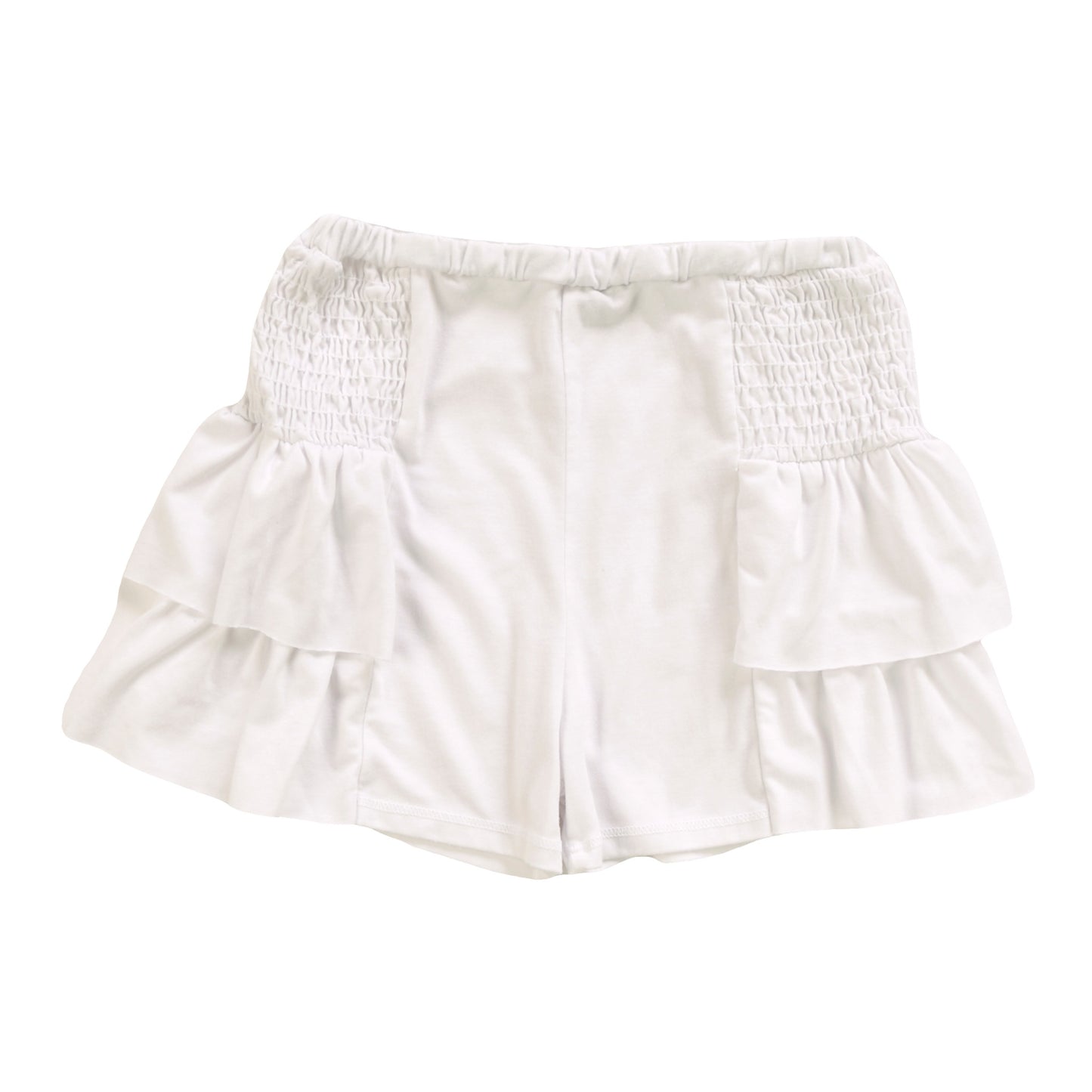 Heather Smocked Side Ruffle Shorts