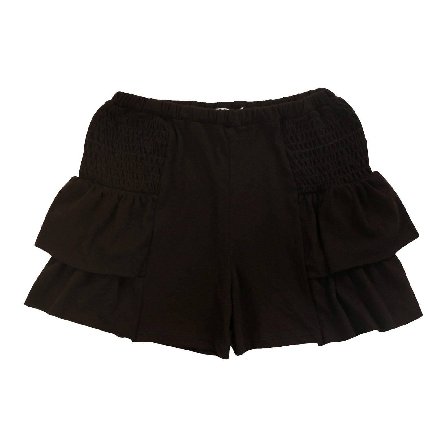 Heather Smocked Side Ruffle Shorts