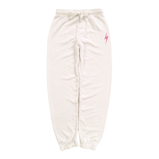 Athletic Pants (Mini Pink Bolt Print)