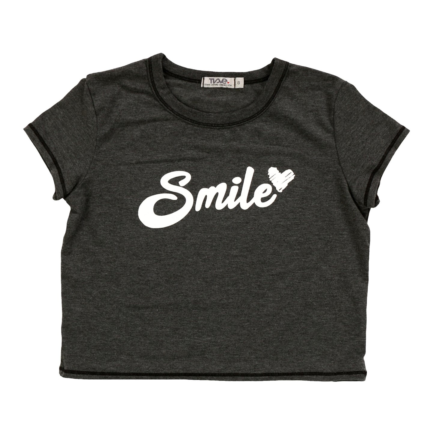 Heather Boxy Top ("Smile")