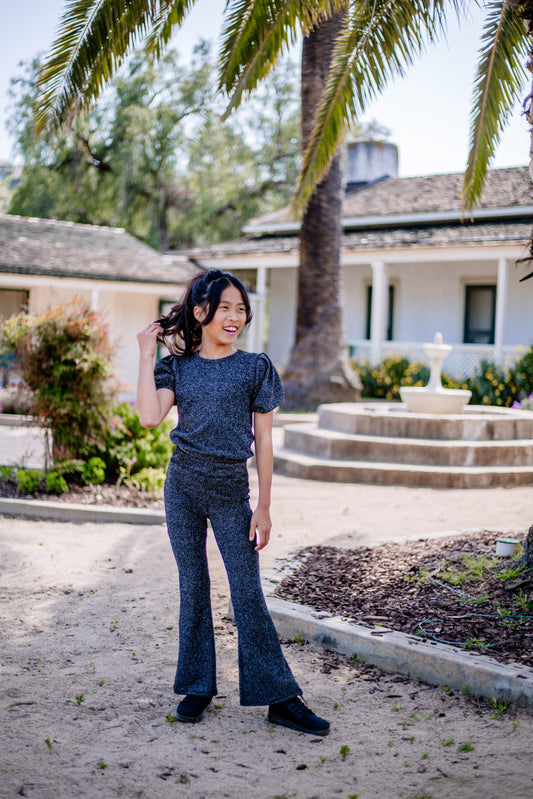 Flare Pants (Metallic-Knit)