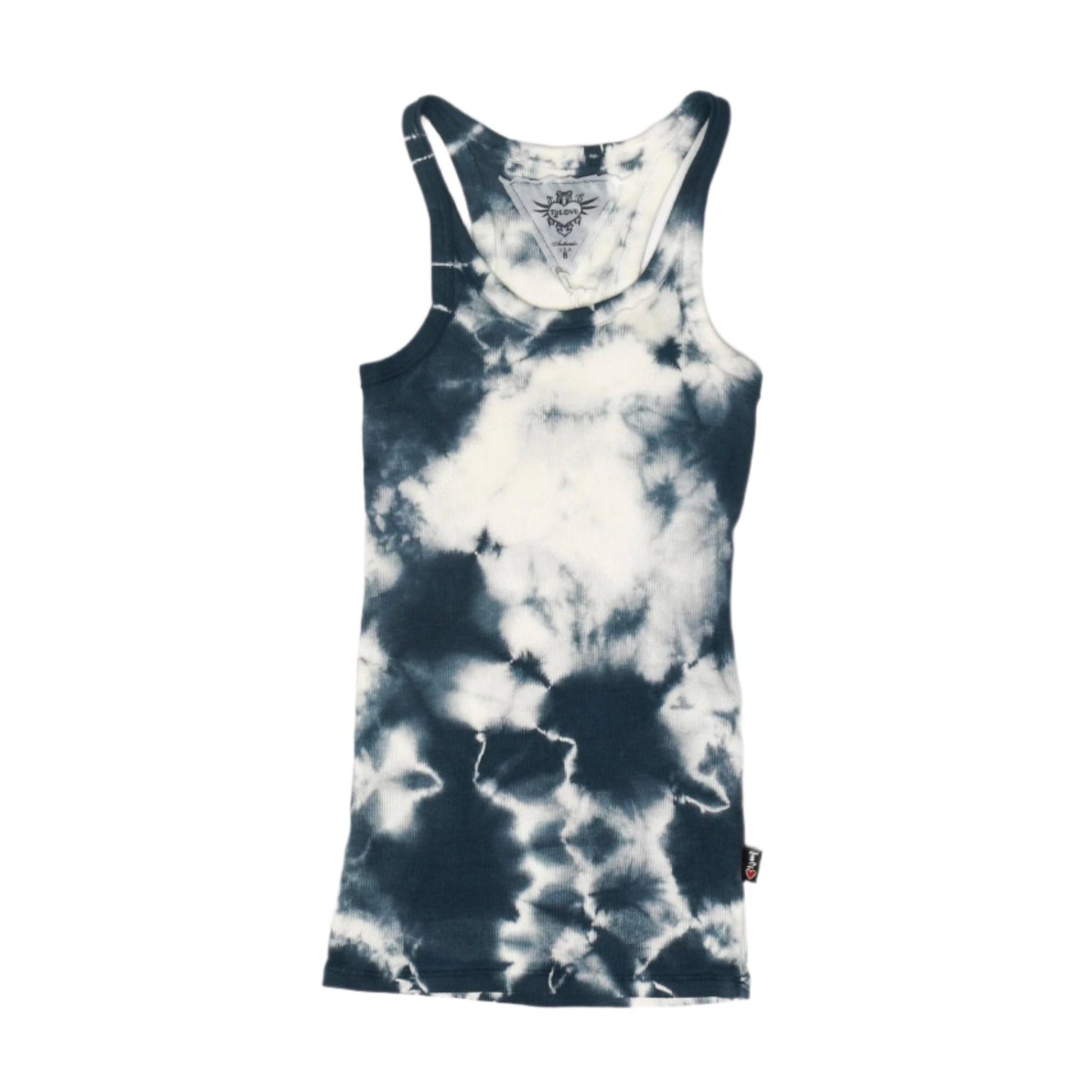 Racerback Tank (Navy Splotches Tie-Dye)