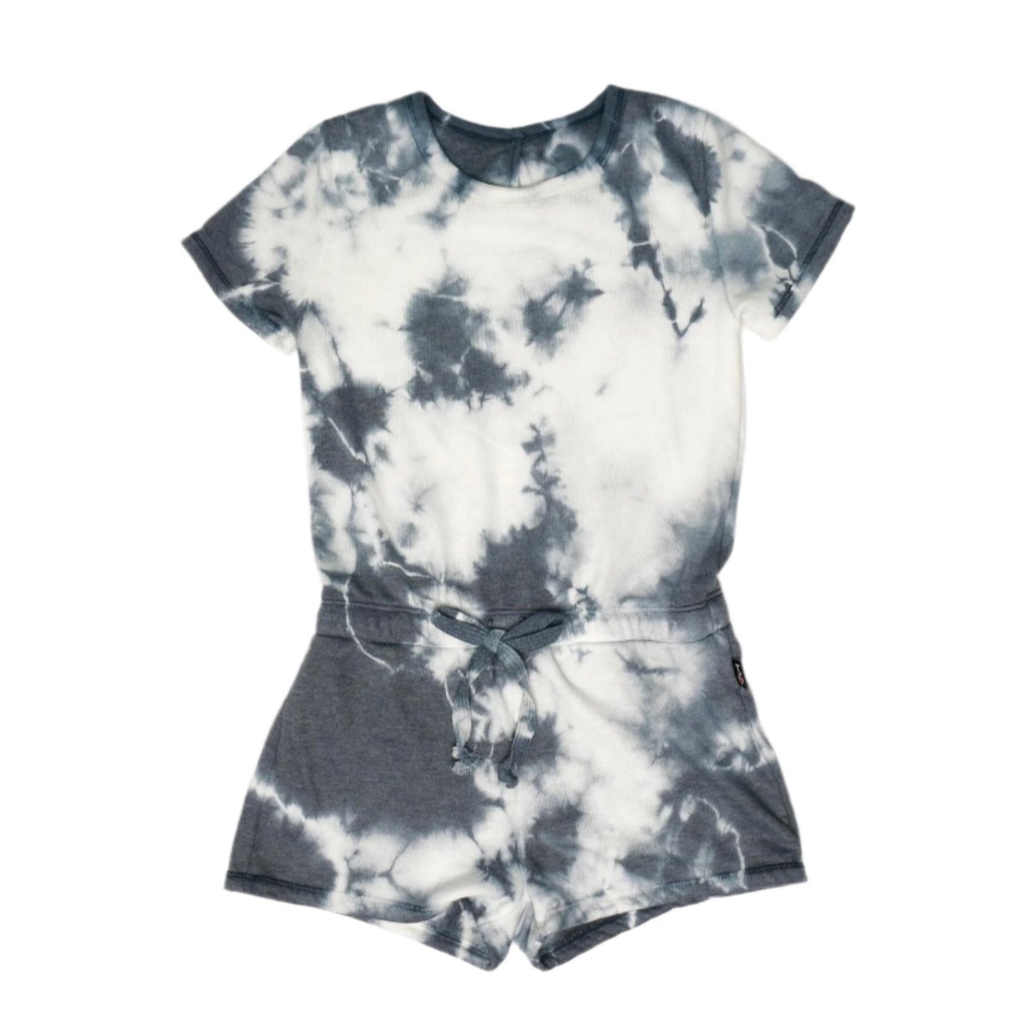 Easy Romper (Navy Splotches Tie-Dye)