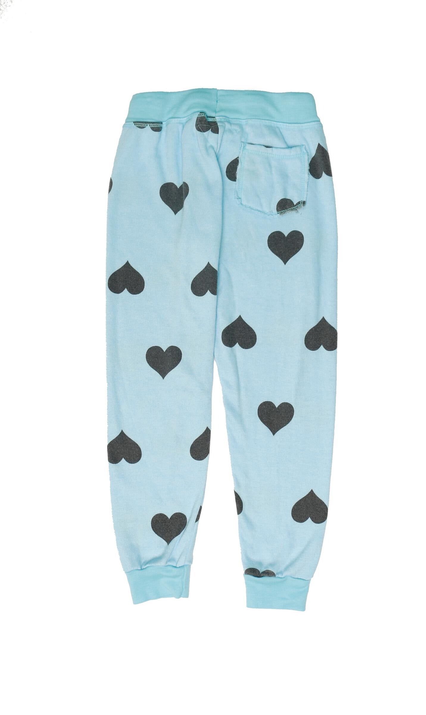 Cuffed Sweatpants (Heart-Print Pattern)