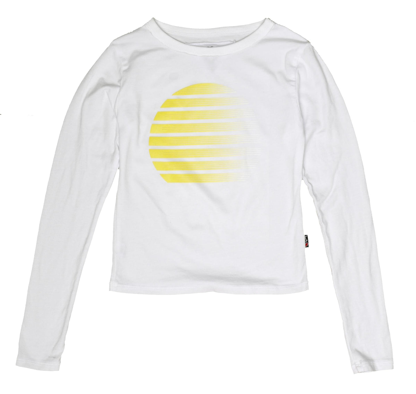 Cropped Long-Sleeved Shirt (Gradient Sun Print)