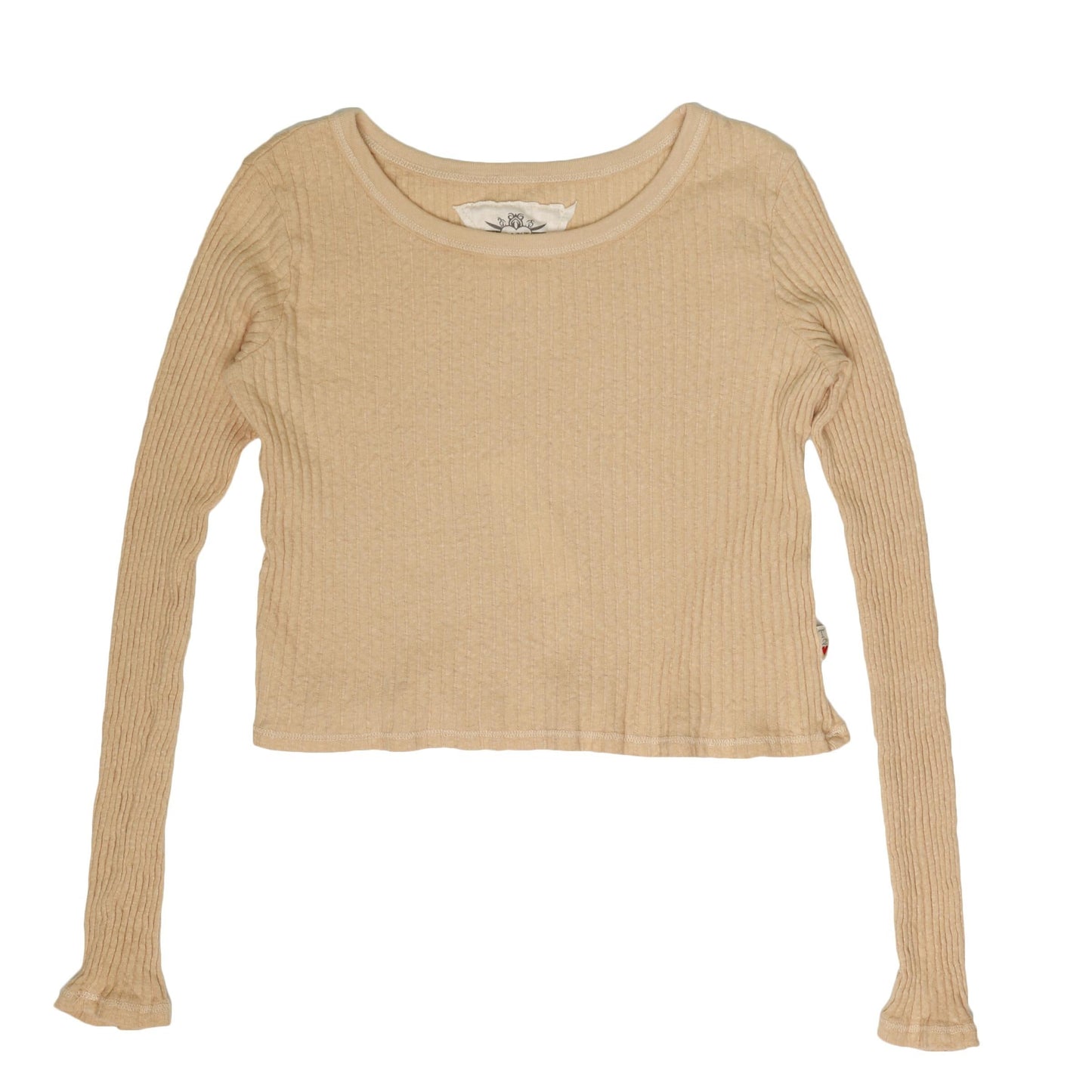 Cropped Long-Sleeved Shirt (Cotton Snow Slub)