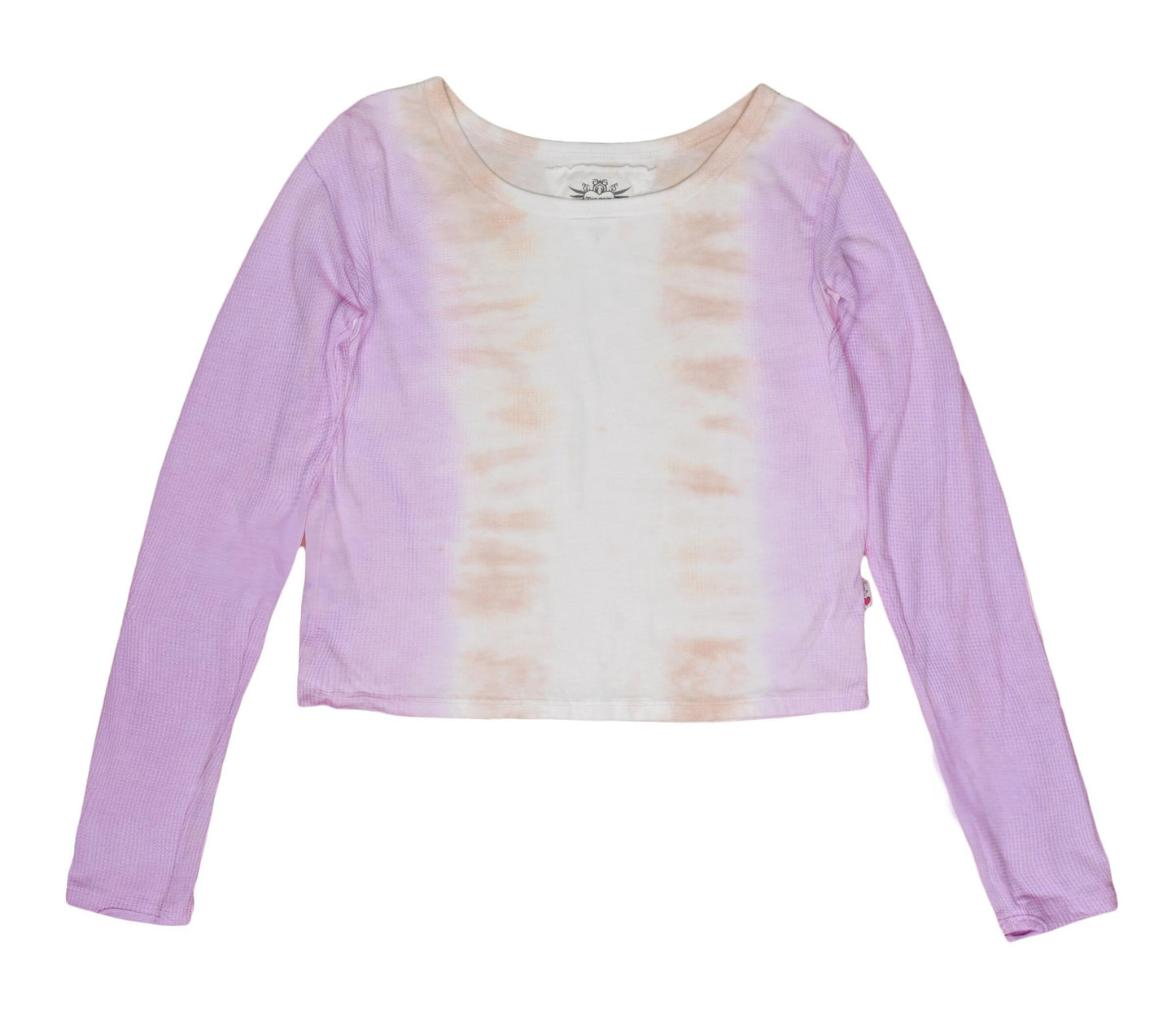 Cropped Long-Sleeved Shirt (Violet Hazel Tie-Dye)